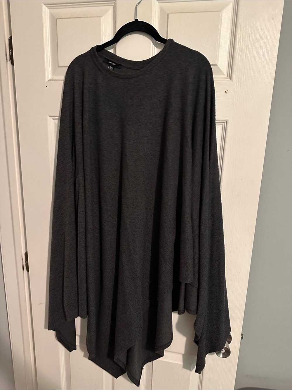 Forever 21 Charcoal Gray Poncho Sweater